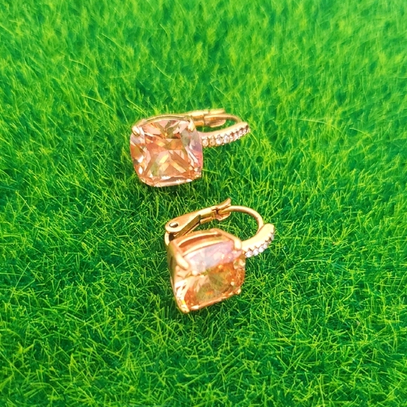 2ct Peach Morganite Earrings E1021 - Picture 1 of 4